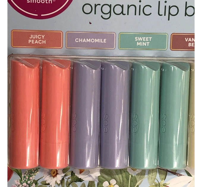 Набор органических бальзамов для губ EOS  9шт