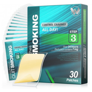 Пластирі Wofanli Nicotine Patches для відмови від сигарет 7 мг Рівень 3 упаковка 30 шт