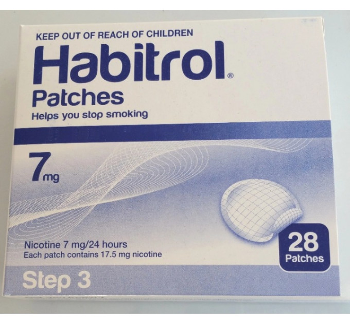 Нікотиновий трансдермальний пластир Habitrol 7 мг 28 шт Рівень 3