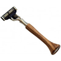 Преміальний бритвений станок Razolution Solingen Zebrawood сумісний з Gillette Mach3 натуральне дерево зебрано