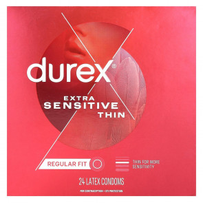 Презервативи Durex Extra Sensitive Thin Regular Fit 24 шт надтонкі