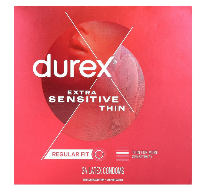 Презервативи Durex Extra Sensitive Thin Regular Fit 24 шт надтонкі