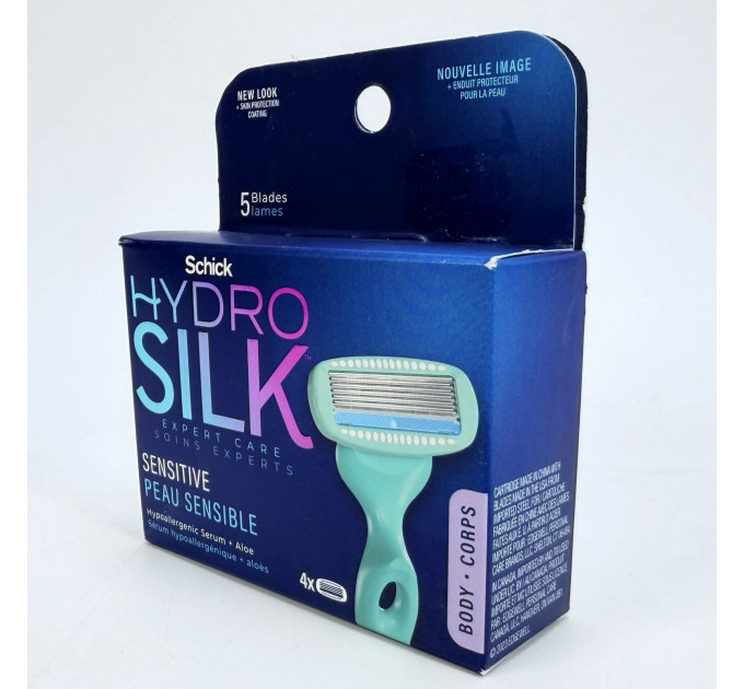 Жіночі змінні касети для гоління Schick Hydro Silk Sensitive для чутливої шкіри 4 шт.