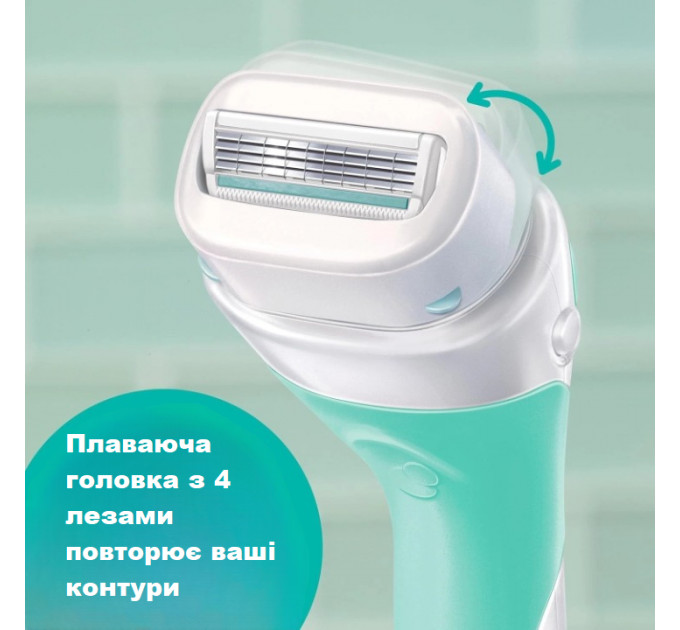 Жіноча бритва, що не потребує гелю для гоління, Schick Intuition Sensitive Care з 2 змінними касетами
