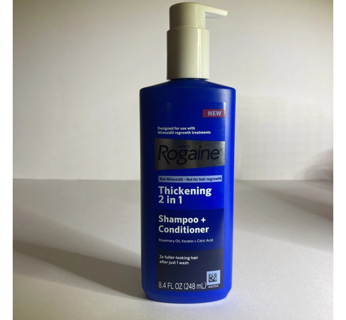 Розчин міноксидилу для росту волосся та бороди Rogaine Minoxidil 5% і шампунь-кондиціонер 248 мл