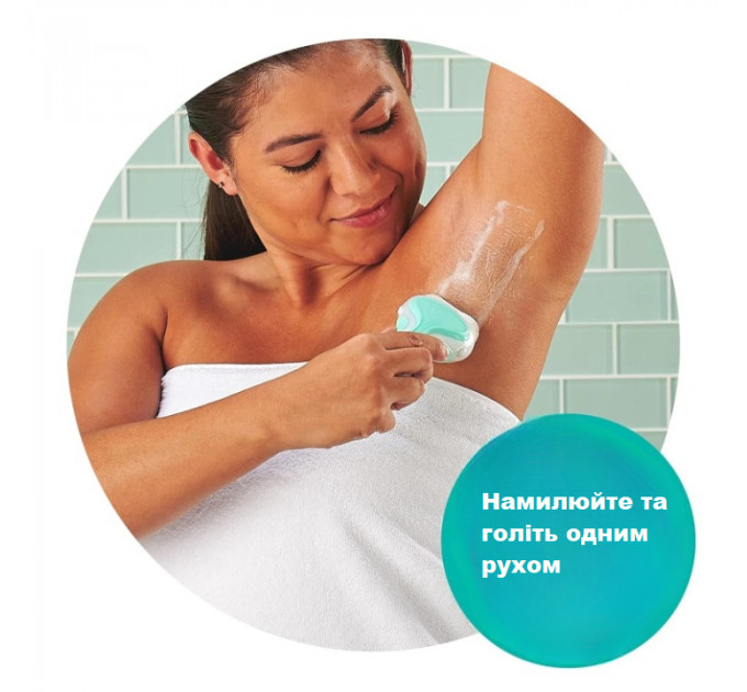 Жіноча бритва, що не потребує гелю для гоління, Schick Intuition Sensitive Care з 2 змінними касетами