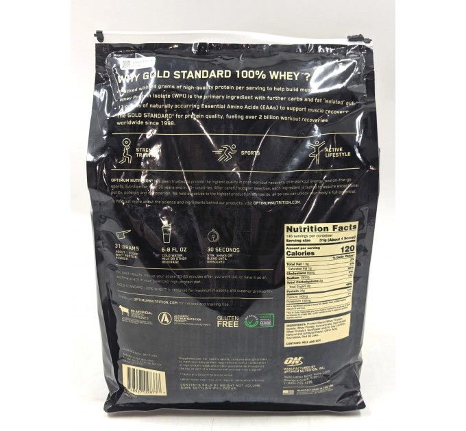 Сироватковий протеїн Optimum Nutrition Gold Standard 100% Whey полуниця 4540 г