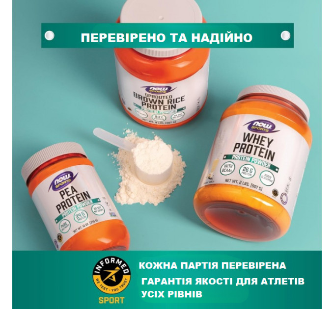 Ізолят сироваткового протеїну NOW Sports Whey Protein Isolate зі смаком шоколаду 2268 г