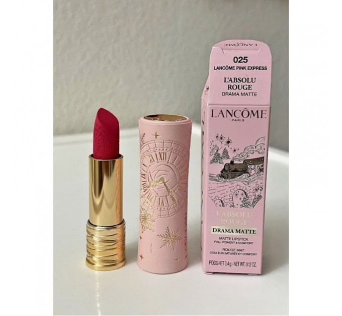 Матова помада для губ Lancôme L’Absolu Rouge Drama Matte рожева лімітована версія 3,4 г