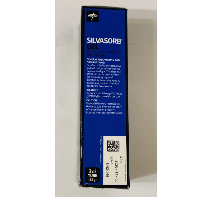 Гель для ран Medline SilvaSorb з іонами срібла антимікробний загоювальний Made in USA 89 мл