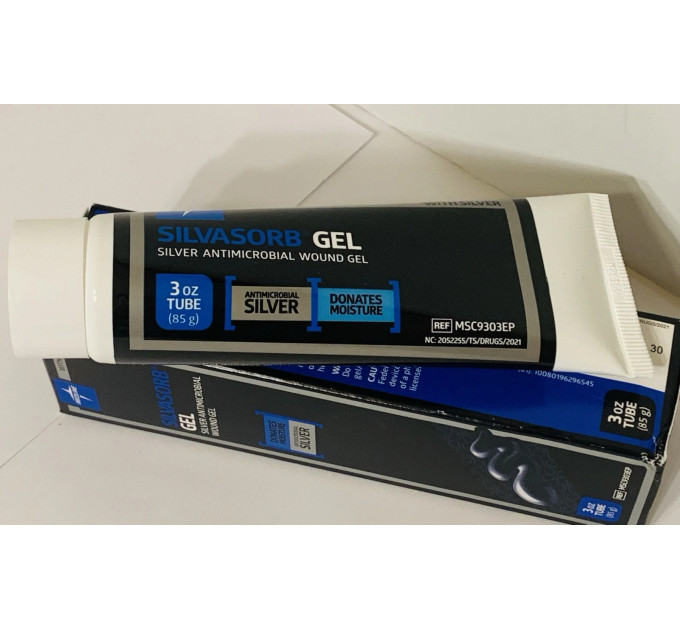 Гель для ран Medline SilvaSorb з іонами срібла антимікробний загоювальний Made in USA 89 мл