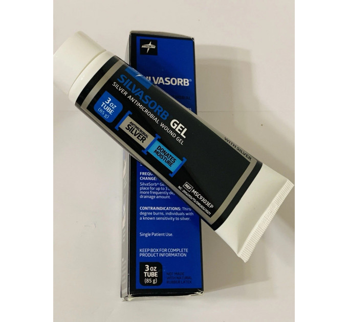 Гель для ран Medline SilvaSorb з іонами срібла антимікробний загоювальний Made in USA 89 мл