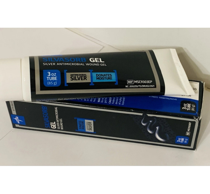 Гель для ран Medline SilvaSorb з іонами срібла антимікробний загоювальний Made in USA 89 мл