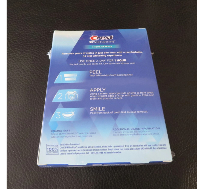 Набір для відбілювання зубів Crest 3D 1 Hour Express Whitestrip 20 смужок (10 процедур)