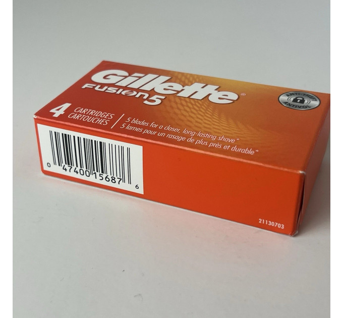 Змінні картриджі для гоління Gillette Fusion 5 з 5 лезами 4 шт.