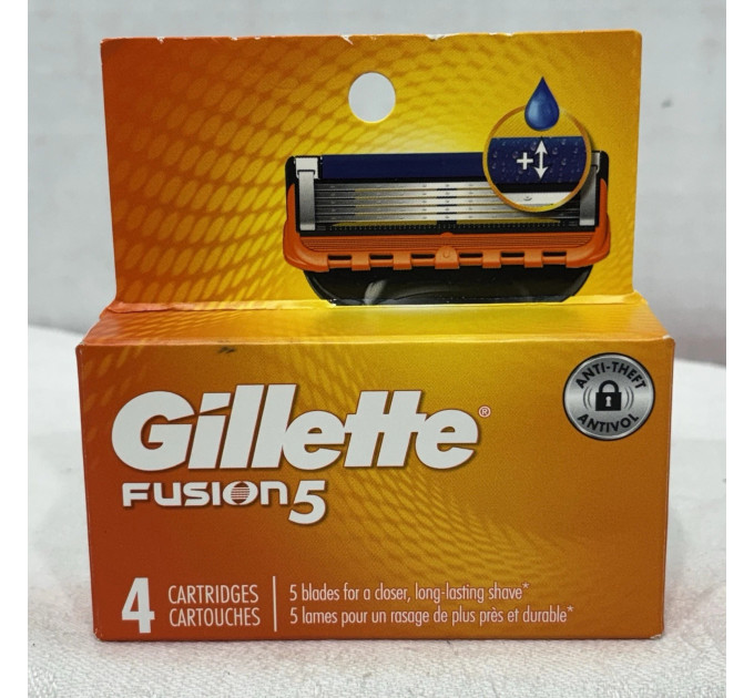 Змінні картриджі для гоління Gillette Fusion 5 з 5 лезами 4 шт.