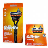 Чоловічий бритвений набір Gillette Fusion 5 (1 станок і 6 змінних касет)