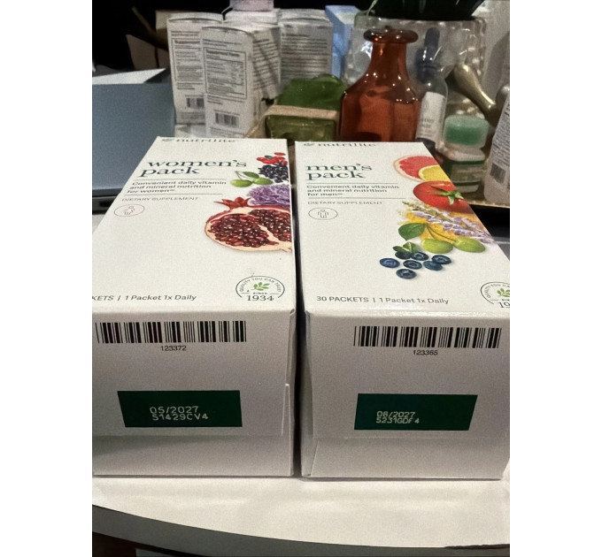 Дієтична добавка для чоловіків і жінок Amway Nutrilite вітаміни та мінерали 30 пакетиків курс 30 днів