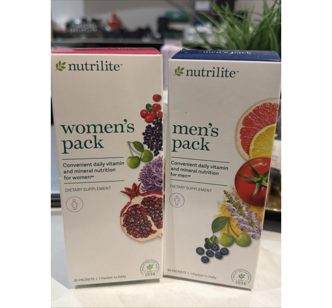 Дієтична добавка для чоловіків і жінок Amway Nutrilite вітаміни та мінерали 30 пакетиків курс 30 днів