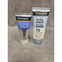 Набір сонцезахисних кремів Neutrogena SPF 70 (матовий Ultra Sheer 88 мл і спортивний з захистом від поту Sport Face 73 мл)