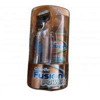 Подарунковий набір Gillette Fusion Power With HydraGel (бритва батарейка підставка гель для гоління)