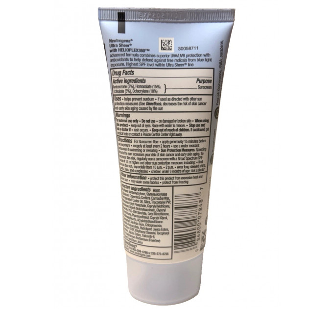 Сонцезахисний лосьйон для тіла Neutrogena Ultra Sheer Dry-Touch SPF 100+ 88 мл