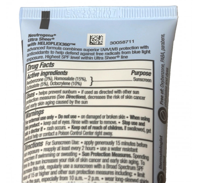 Сонцезахисний лосьйон для тіла Neutrogena Ultra Sheer Dry-Touch SPF 100+ 88 мл