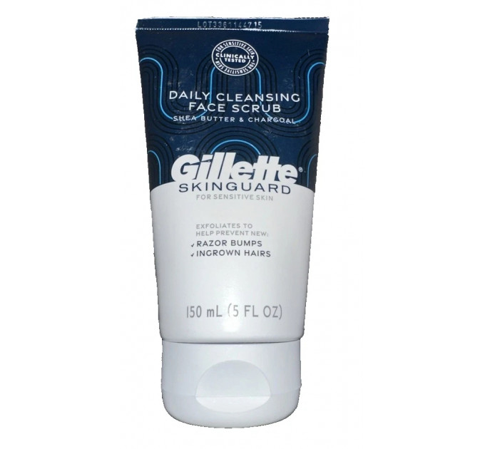 Чоловічий очищувальний скраб перед голінням Gillette Skinguard Daily Cleansing Face Scrub 150 мл