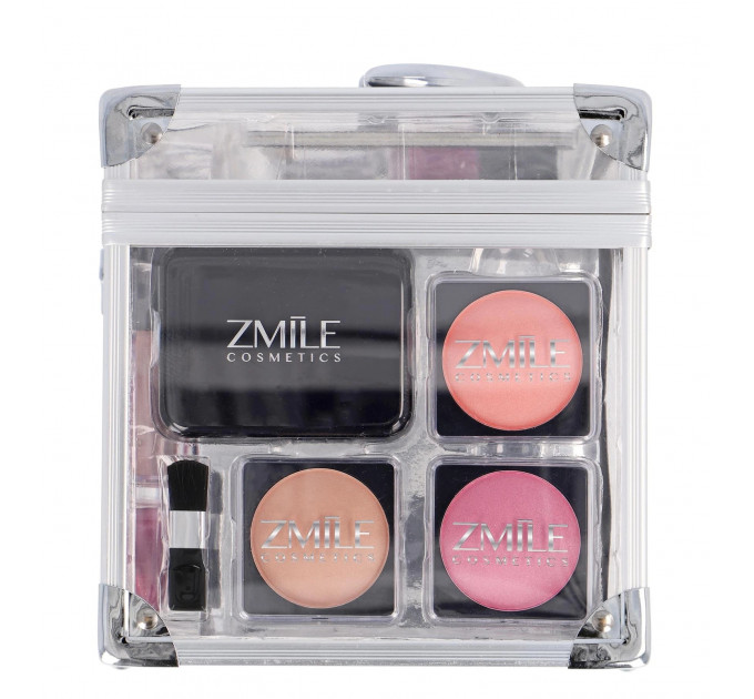 Подарунковий набір декоративної косметики в акриловому кейсі ZMILE Cosmetics Acrylic Makeup Palette 42 предмети