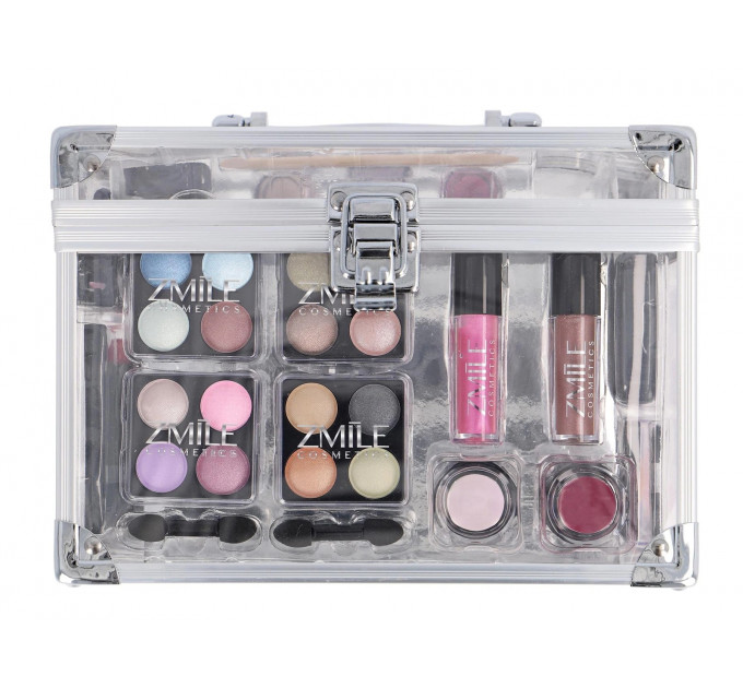 Подарунковий набір декоративної косметики в акриловому кейсі ZMILE Cosmetics Acrylic Makeup Palette 42 предмети
