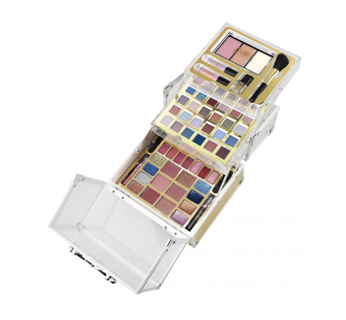 Подарунковий набір декоративної косметики в кейсі ZMILE Cosmetics Glam Makeup Vanity Case 64 предмети