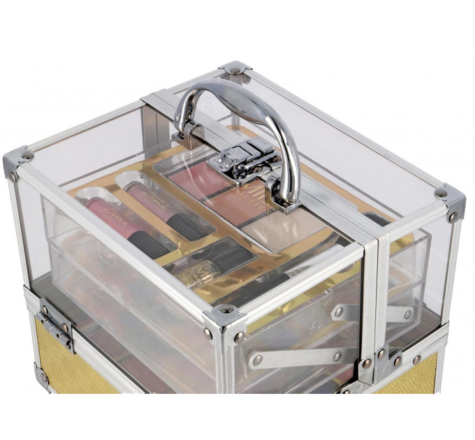 Подарунковий набір декоративної косметики в кейсі ZMILE Cosmetics Glam Makeup Vanity Case 64 предмети