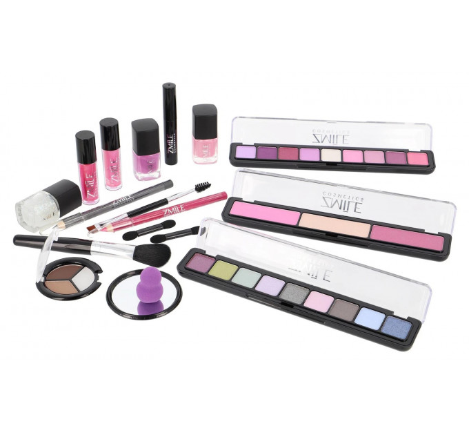 Подарунковий набір декоративної косметики в кейсі ZMILE Cosmetics Vegan Merry Berry 38 предметів