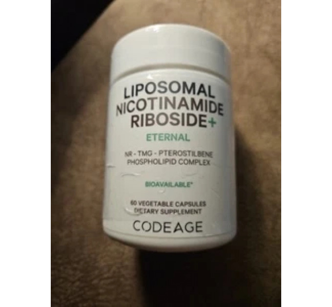 Липосомальный никотинамид рибозид для клеточной энергии и омоложения Codeage Liposomal Nicotinamide Riboside + Eternal 500 мг 60 капсул