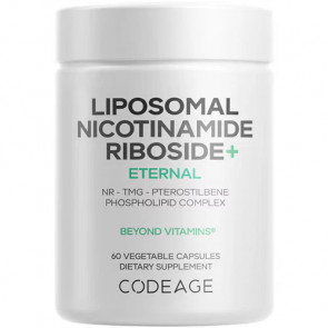 Липосомальный никотинамид рибозид для клеточной энергии и омоложения Codeage Liposomal Nicotinamide Riboside + Eternal 500 мг 60 капсул Липосомальный никотинамид рибозид для клеточной энергии и омоложения Codeage Liposomal Nicotinamide Riboside + Eternal 500 мг 60 капсул