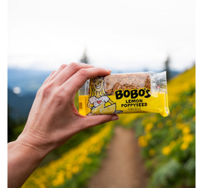 Органічний вівсяний батончик Bobo's Lemon Poppyseed Oatmeal Bar з лимоном і маком 85 г