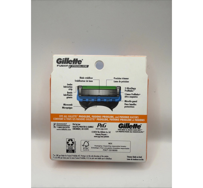 Змінні картриджі для гоління Gillette Fusion 5 ProGlide 8 шт.