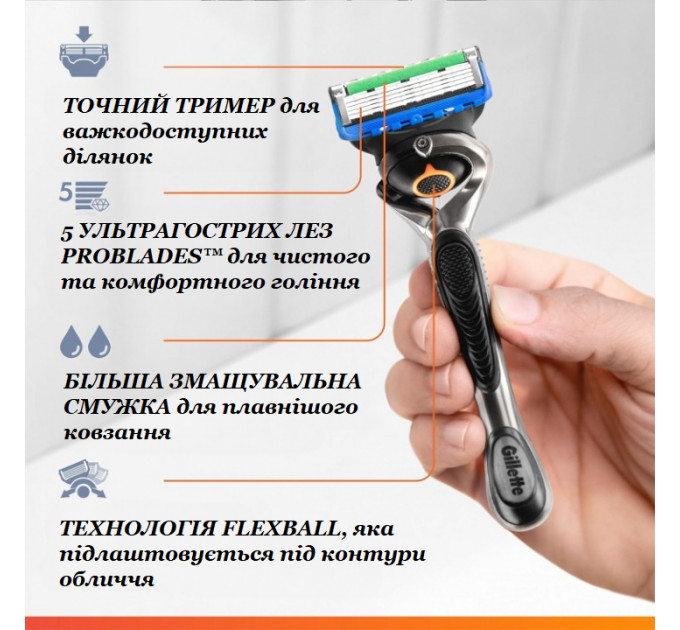 Змінні картриджі для гоління Gillette Fusion 5 ProGlide 8 шт.