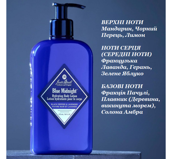 Чоловічий зволожуючий лосьйон для тіла Jack Black Blue Midnight Hydrating Body Lotion 88 мл