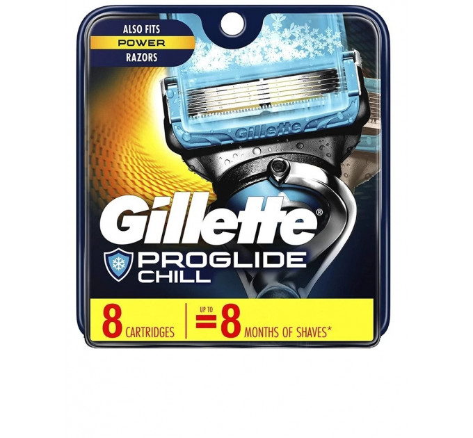 Змінні картриджі для гоління Gillette ProGlide Chill з охолоджуючим ефектом 8 шт