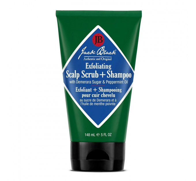 Чоловічий відлущувальний скраб-шампунь для шкіри голови Jack Black Exfoliating Scalp Scrub + Shampoo 148 мл