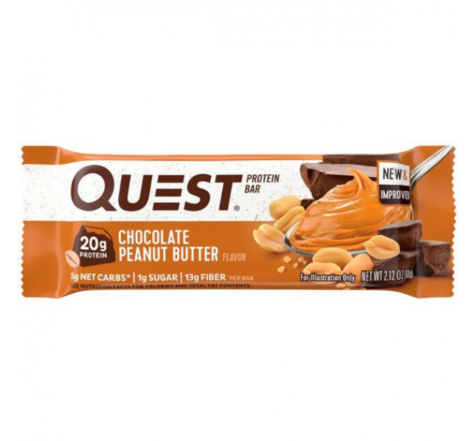 Протеїновий батончик Quest Nutrition шоколадне арахісове масло 1 батончик (60 г)