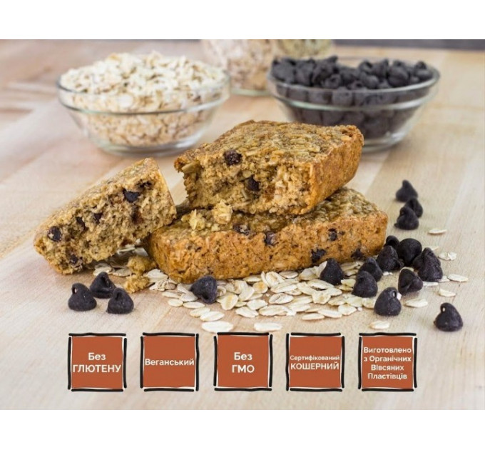 Органічний вівсяний батончик Bobo's Chocolate Chip з шоколадною крихтою 12 шт по 85 г Вироблено в США
