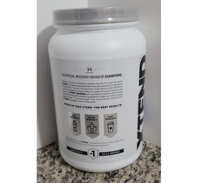 Амінокислотний комплекс у порошку Xtend зі смаком блакитної малини 7g BCAA Original 90 порцій