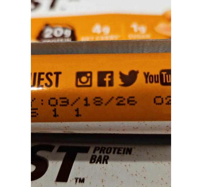Набір батончиків з протеїном Quest Nutrition Chocolate Peanut Butter з шоколадом та арахісовим маслом 4 шт по 60 г