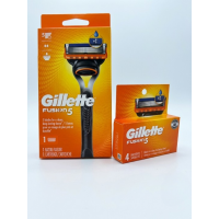 Чоловічий бритвений набір Gillette Fusion 5 (1 станок і 5 змінних касет)