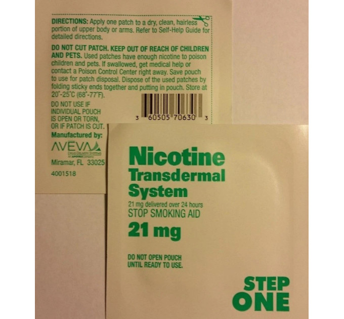Нікотиновий пластир Rugby Nicotine Transdermal System 1 шт 21 мг Рівень 1