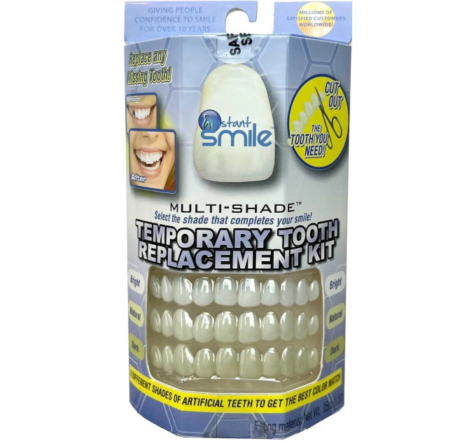 Набір для тимчасової заміни зуба Instant Smile 30 Assorted Temporary Tooth Kit Deluxe (30 шт 3 відтінки)