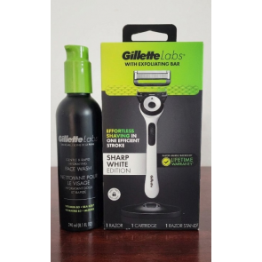 Набір для гоління Gillette Labs Sharp White Edition (1 станок, 1 картридж і гель для вмивання 240 мл) Набір для гоління Gillette Labs Sharp White Edition (1 станок, 1 картридж і гель для вмивання 240 мл)