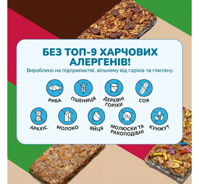 Гранола злакові батончики Blake’s Seed Based Chewy Granola Bars (яблуко-кориця, торт, шоколад) 24 шт по 26 г